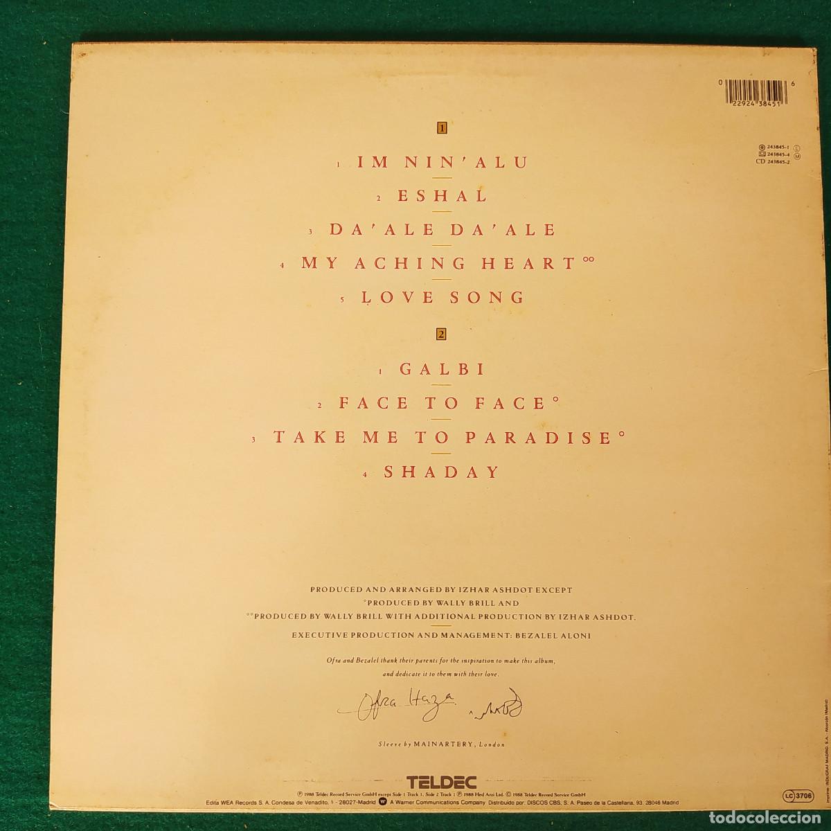 Discos de vinilo: Ofra Haza &ndash; Shaday 1988 - Foto 2