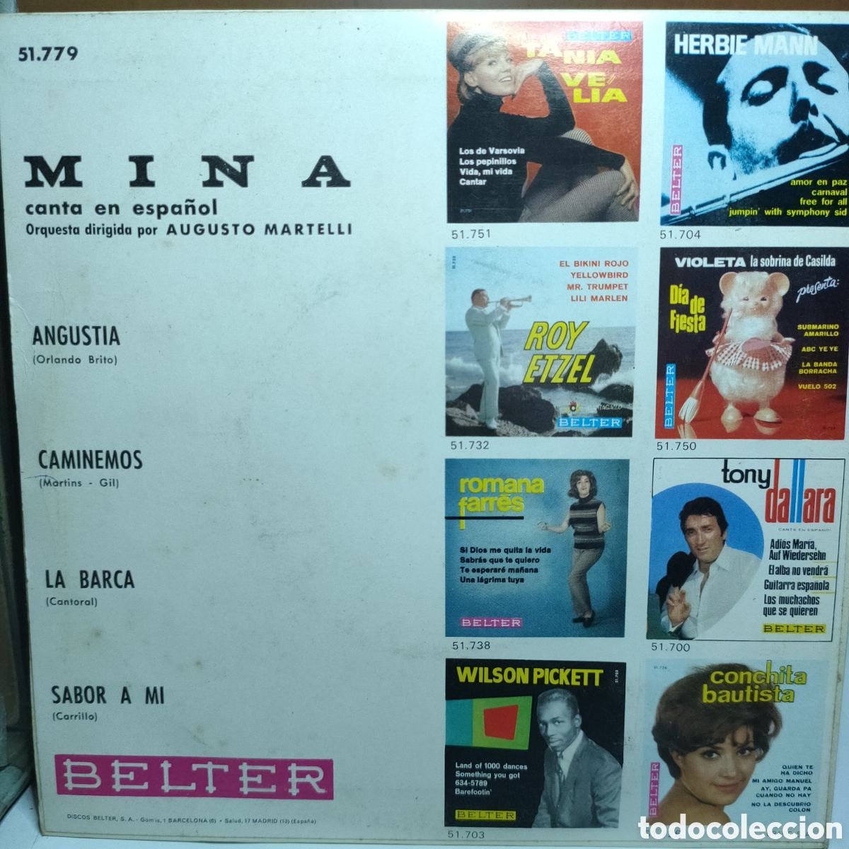 Discos de vinilo: Mina &ndash; En Espa&ntilde;ol. 1967 original Spain disco 7&rdquo; vinilo - Foto 2