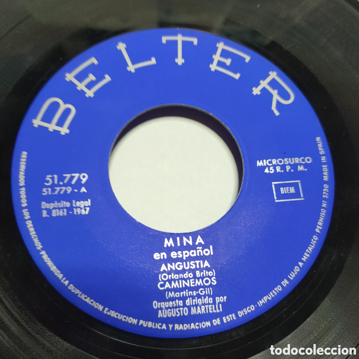 Discos de vinilo: Mina &ndash; En Espa&ntilde;ol. 1967 original Spain disco 7&rdquo; vinilo - Foto 3