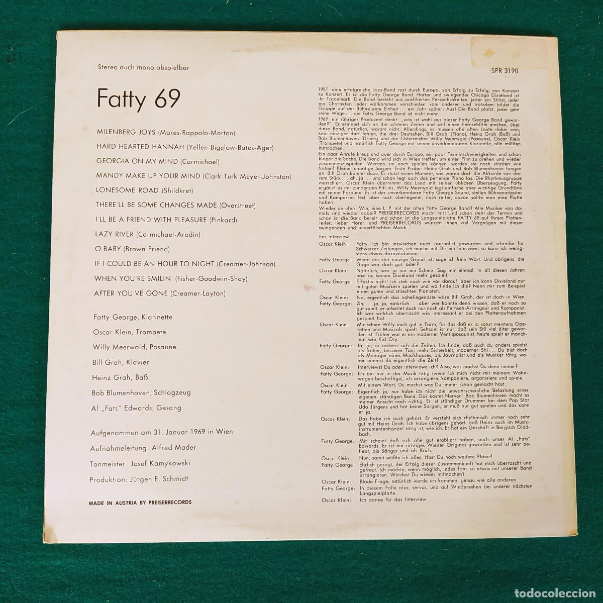 Discos de vinilo: Fatty George &ndash; Fatty 69 - Foto 2