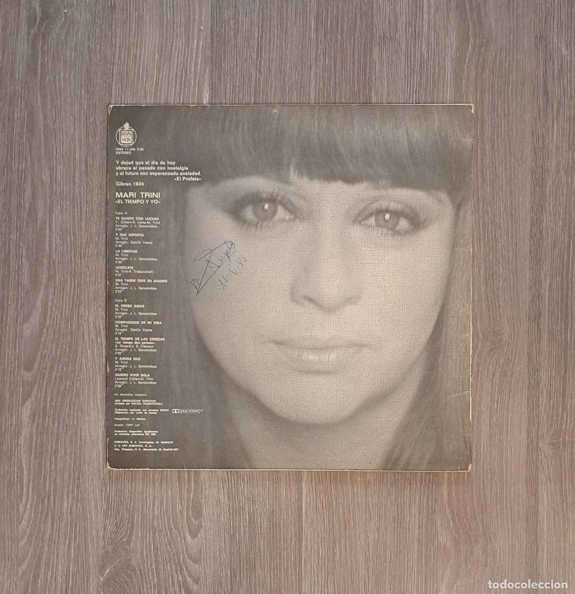 Discos de vinilo: LP vinilo Mari Trini - El tiempo y yo - Foto 2