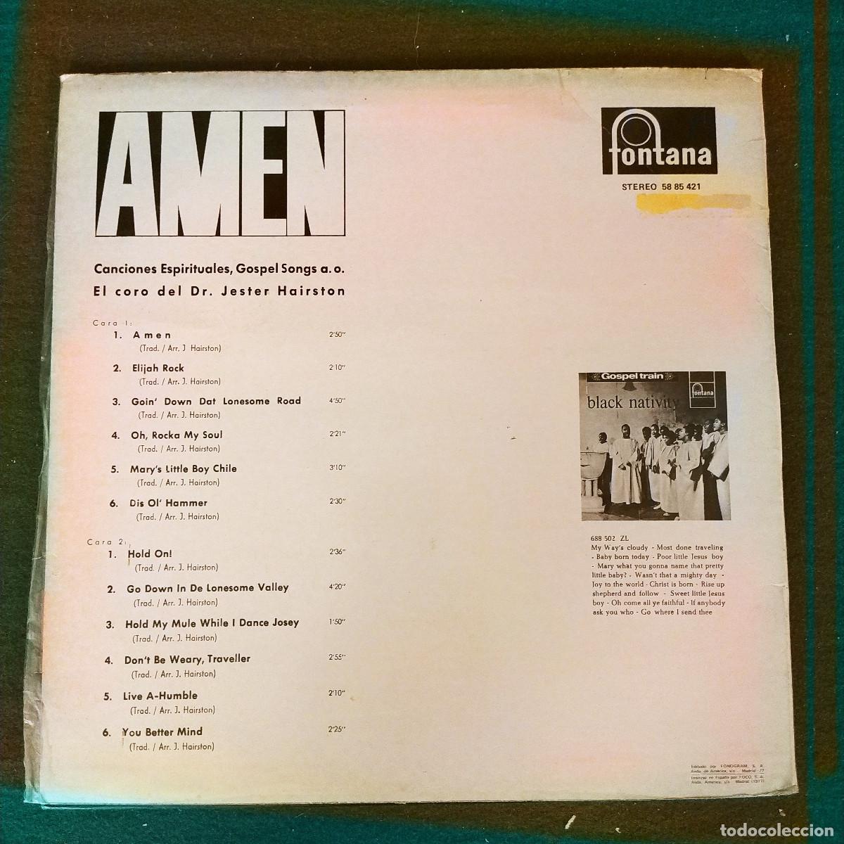 Discos de vinilo: Jester Hairston &ndash; Amen - Foto 2