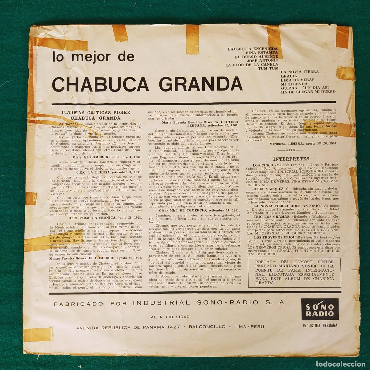 Discos de vinilo: Lo Mejor De Chabuca Granda - Foto 2