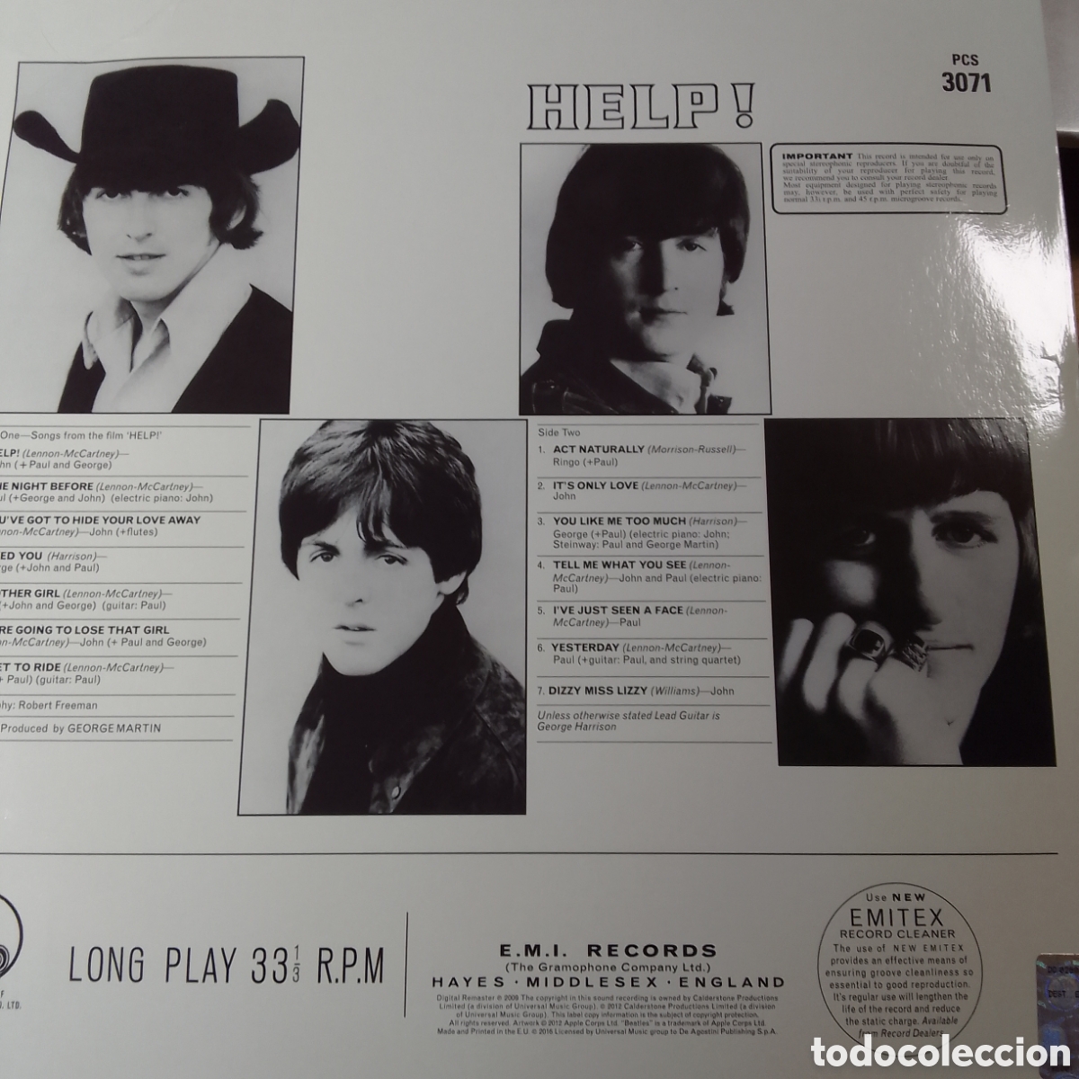 Discos de vinilo: THE BEATLES HELP REEDICION INGLESA - Foto 2