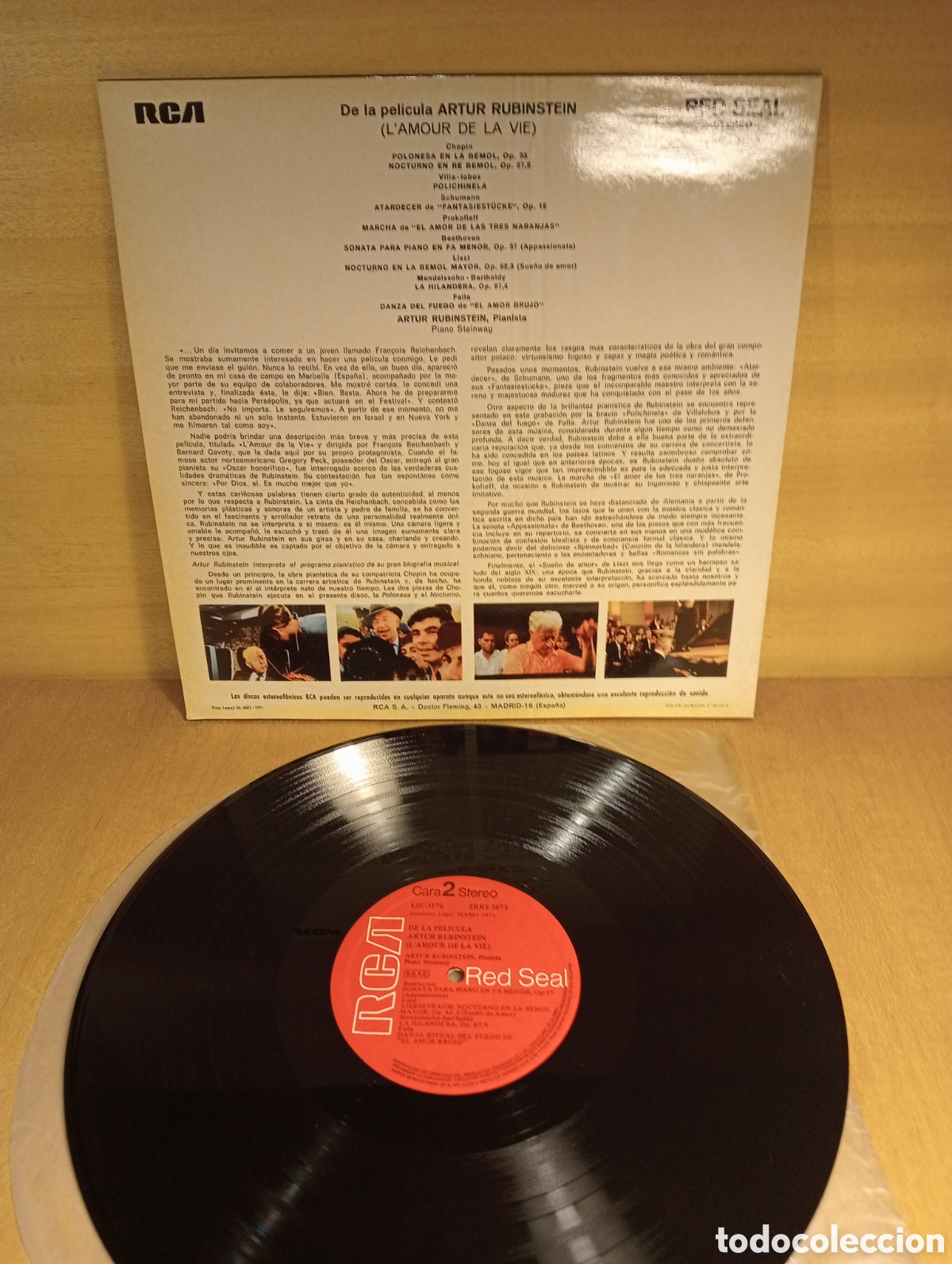 Discos de vinilo: Arturo Rubinstein. Lamour de le vie. - Foto 2