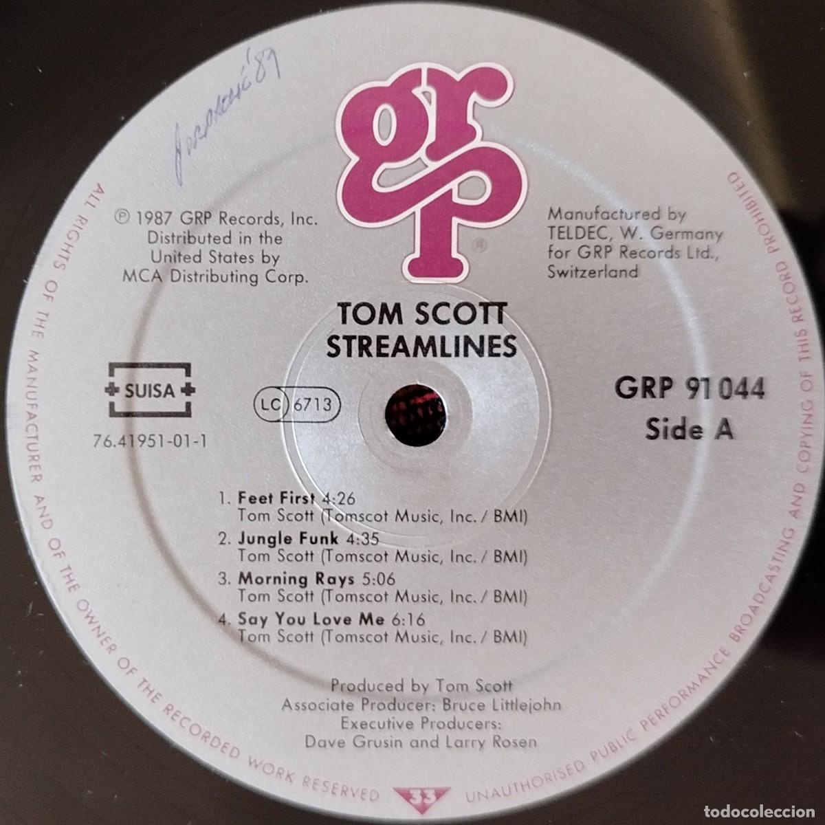 Discos de vinilo: TOM SCOTT ** Streamlines ** VINILO LP SUIZA 1987 - Foto 3