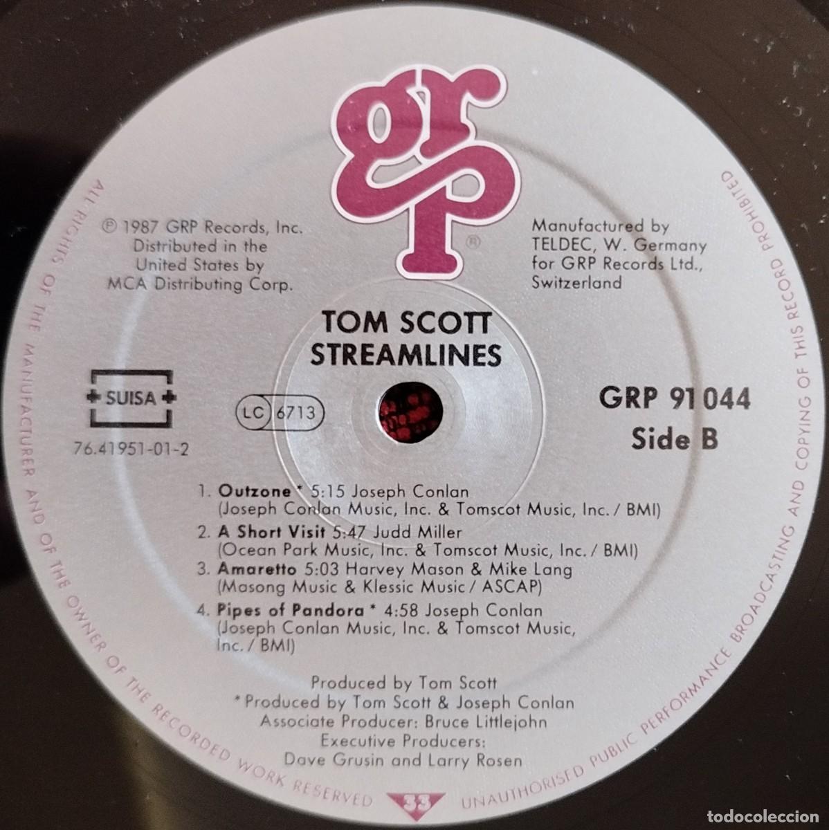 Discos de vinilo: TOM SCOTT ** Streamlines ** VINILO LP SUIZA 1987 - Foto 4