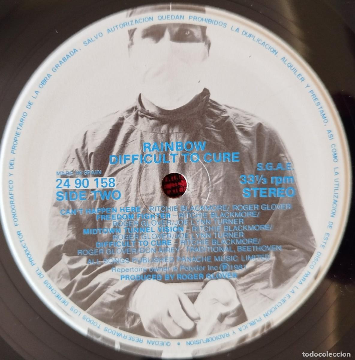 Discos de vinilo: RAINBOW ** Difficult To Cure ** VINILO LP 1981 - Foto 5