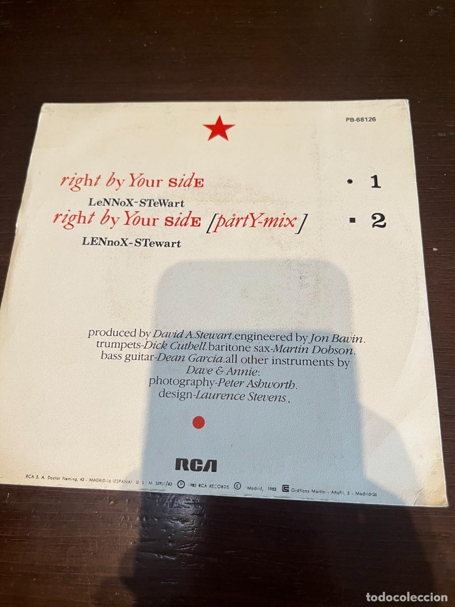Discos de vinilo: Eurythmics &lrm;&ndash; Right By Your Side = Justo A Tu Lado - Foto 2