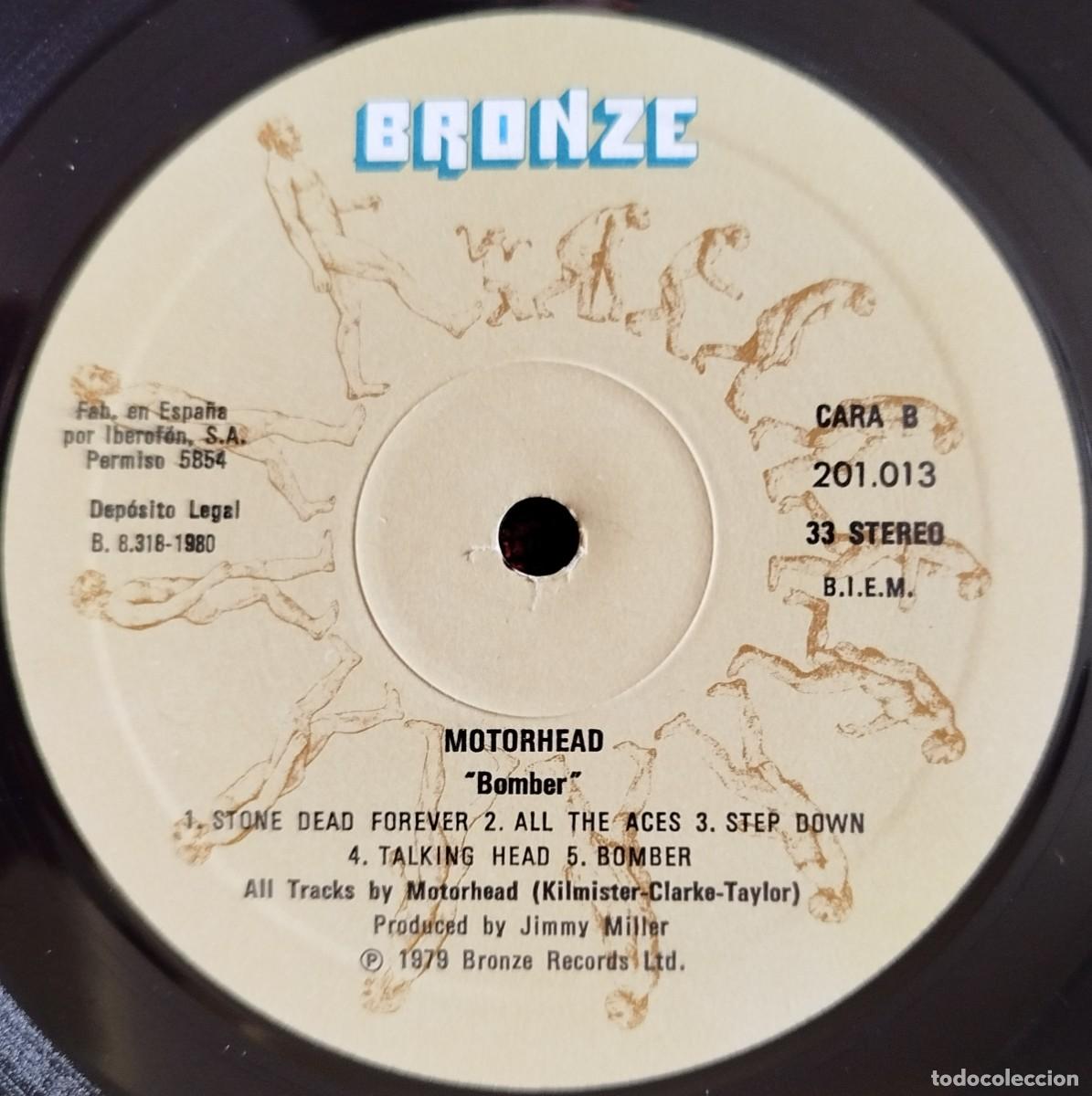 Discos de vinilo: MOTORHEAD ** Bomber ** VINILO LP REEDICION 1980 - Foto 4