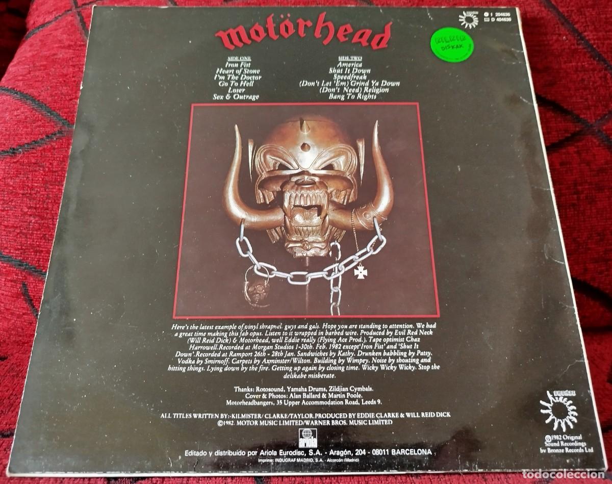 Discos de vinilo: MOTORHEAD ** Iron Fist ** VINILO LP 1982 - Foto 2