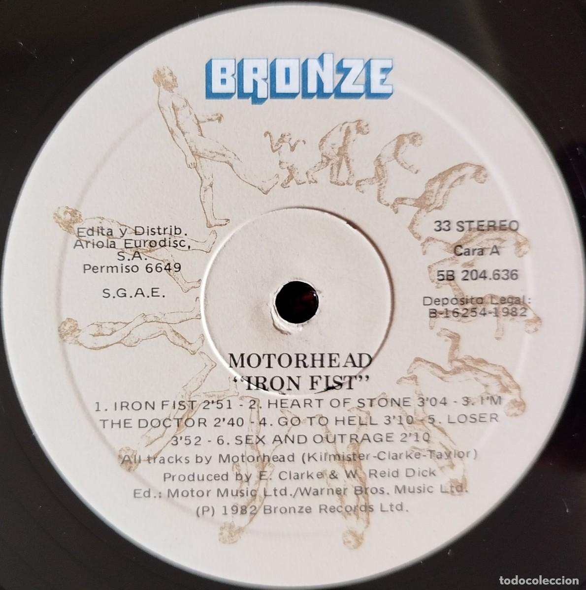 Discos de vinilo: MOTORHEAD ** Iron Fist ** VINILO LP 1982 - Foto 3