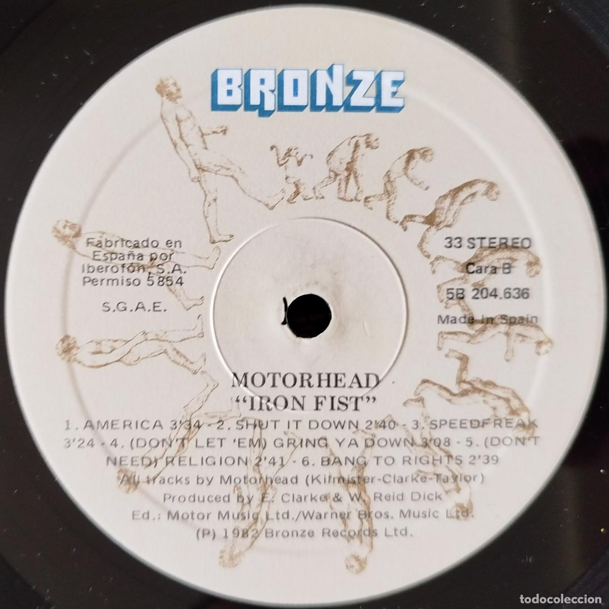 Discos de vinilo: MOTORHEAD ** Iron Fist ** VINILO LP 1982 - Foto 4