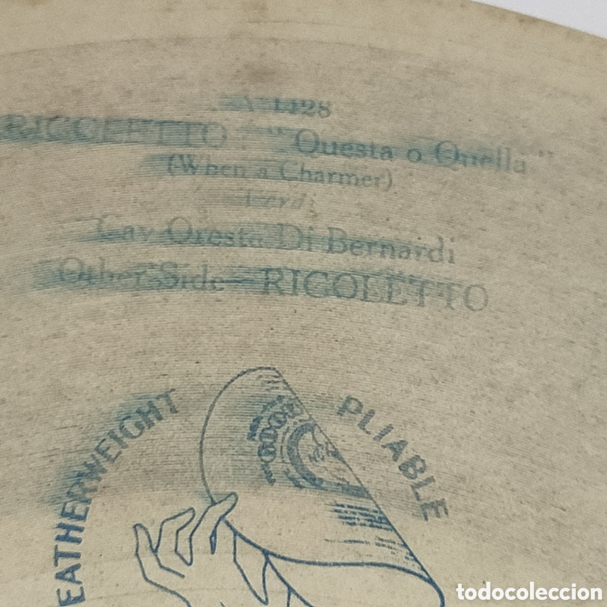 Discos de vinilo: Disco de celuloide blanco opaco flexible. Rigoletto. &rdquo;Questa o Quella&rdquo; (When a charmer) - Foto 3