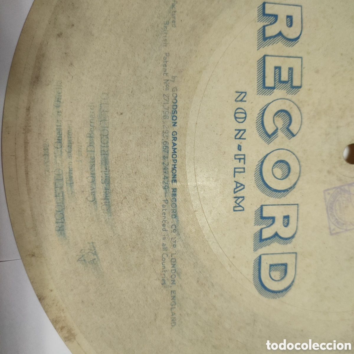 Discos de vinilo: Disco de celuloide blanco opaco flexible. Rigoletto. &rdquo;Questa o Quella&rdquo; (When a charmer) - Foto 5