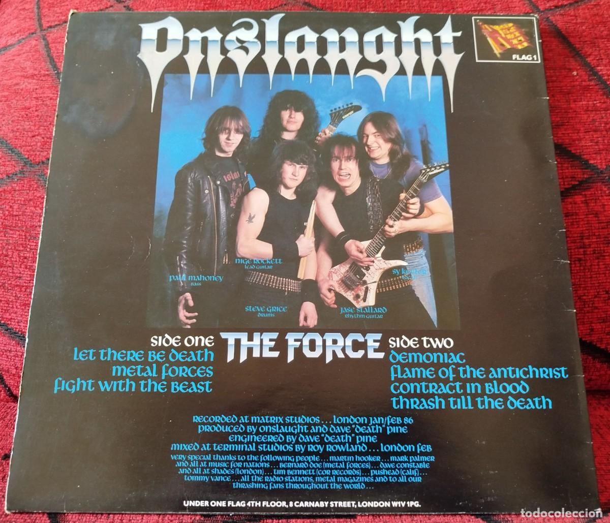 Discos de vinilo: ONSLAUGHT ** The Force **VINILO LP ORIGINAL 1986 UK - Foto 2