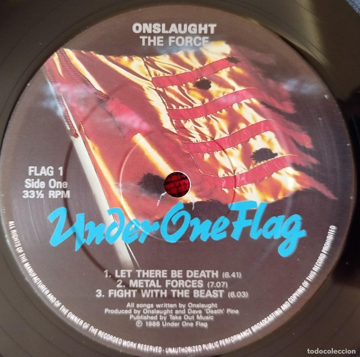 Discos de vinilo: ONSLAUGHT ** The Force **VINILO LP ORIGINAL 1986 UK - Foto 3