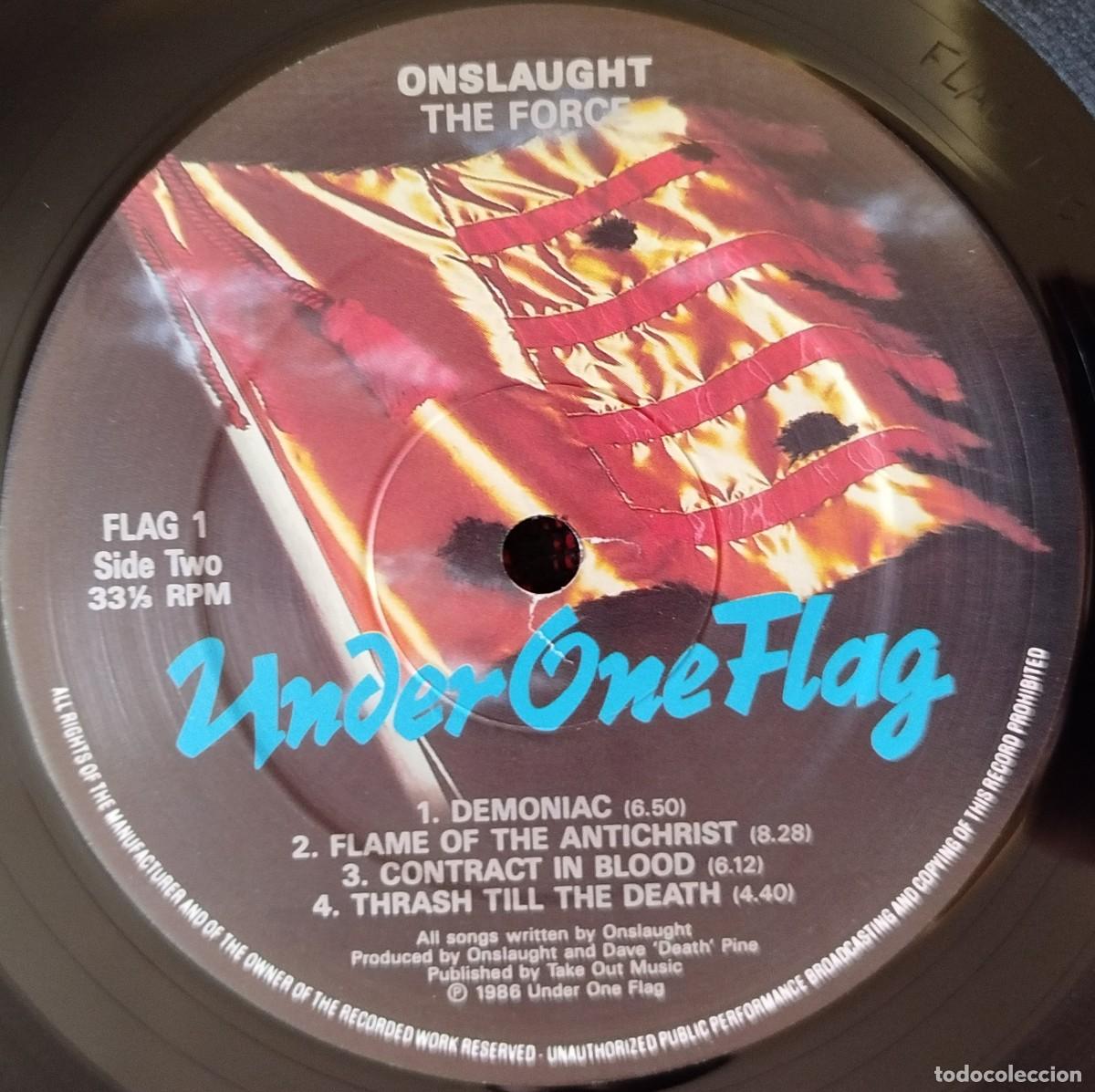 Discos de vinilo: ONSLAUGHT ** The Force **VINILO LP ORIGINAL 1986 UK - Foto 4