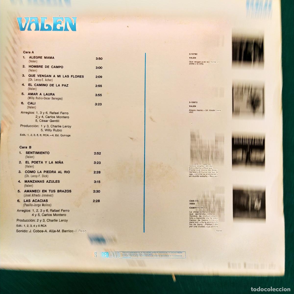 Discos de vinilo: VALEN VALEN SCL 1-2065 - Foto 2