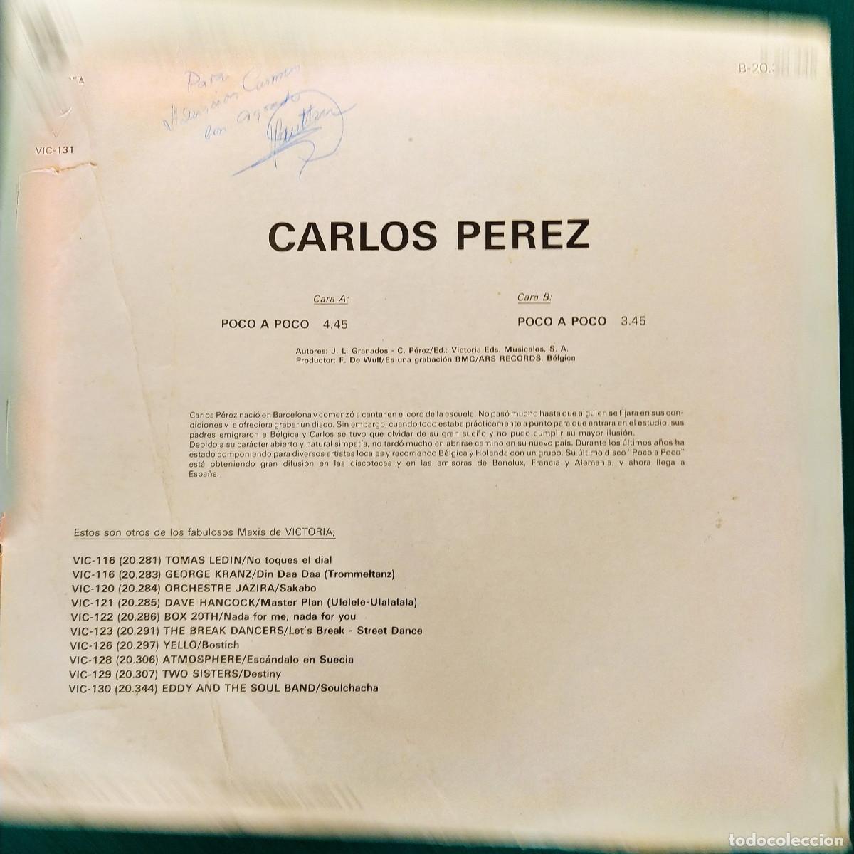 Discos de vinilo: Carlos Perez &ndash; Poco A Poco - Foto 2