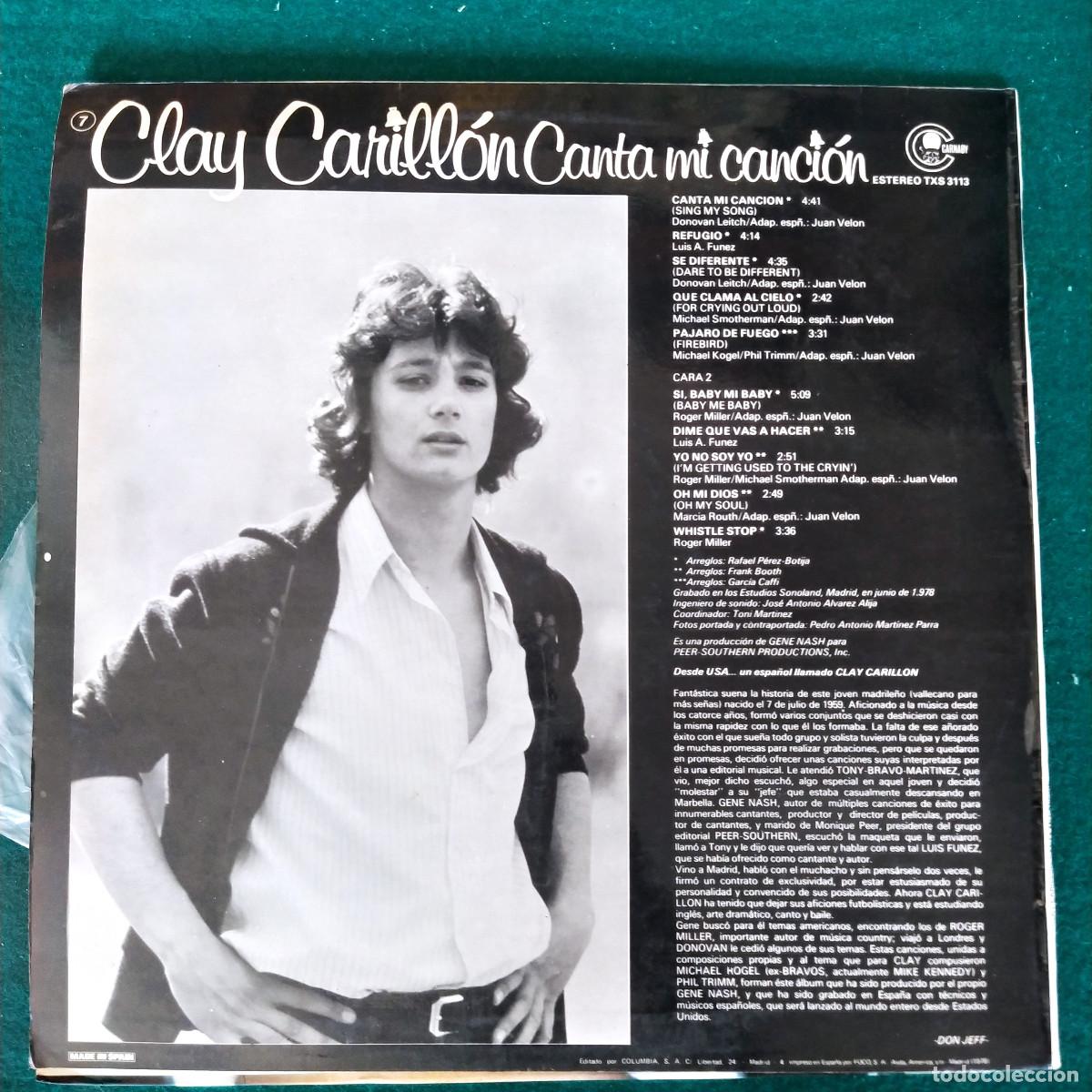 Discos de vinilo: Clay Carill&oacute;n* &ndash; Canta Mi Canci&oacute;n - Foto 2