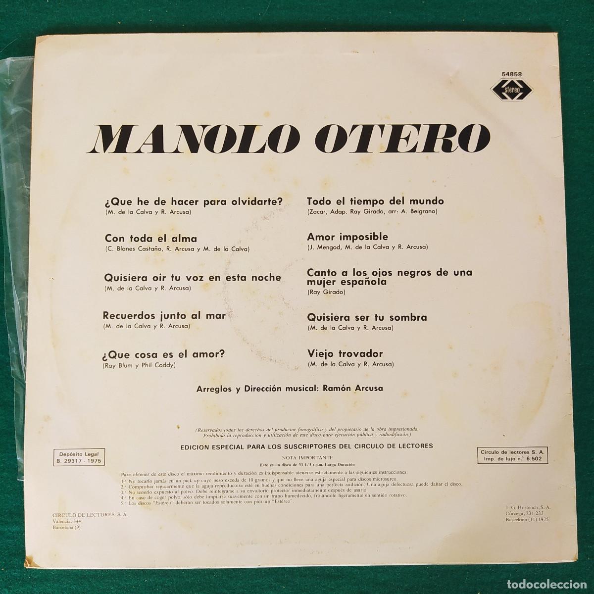 Discos de vinilo: Manolo Otero &ndash; Manolo Otero - Foto 2