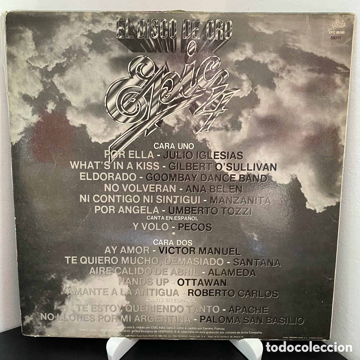 Discos de vinilo: Varios - &rdquo;El Disco De Oro&rdquo; Epic4 (LP, Comp) 1981/ES - Foto 2