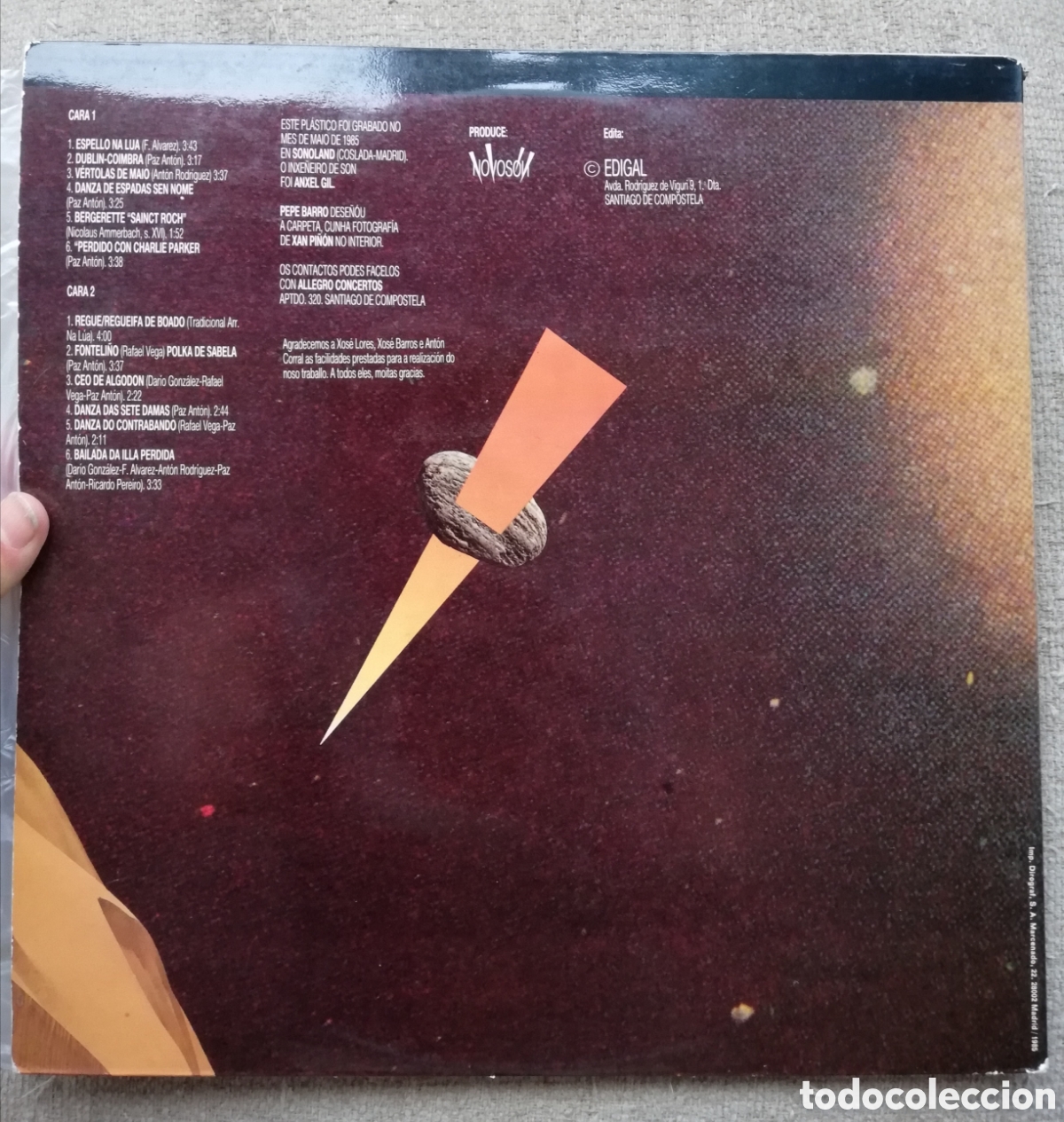 Discos de vinilo: Na Lua. 1&ordm; LP. 1985. - Foto 3