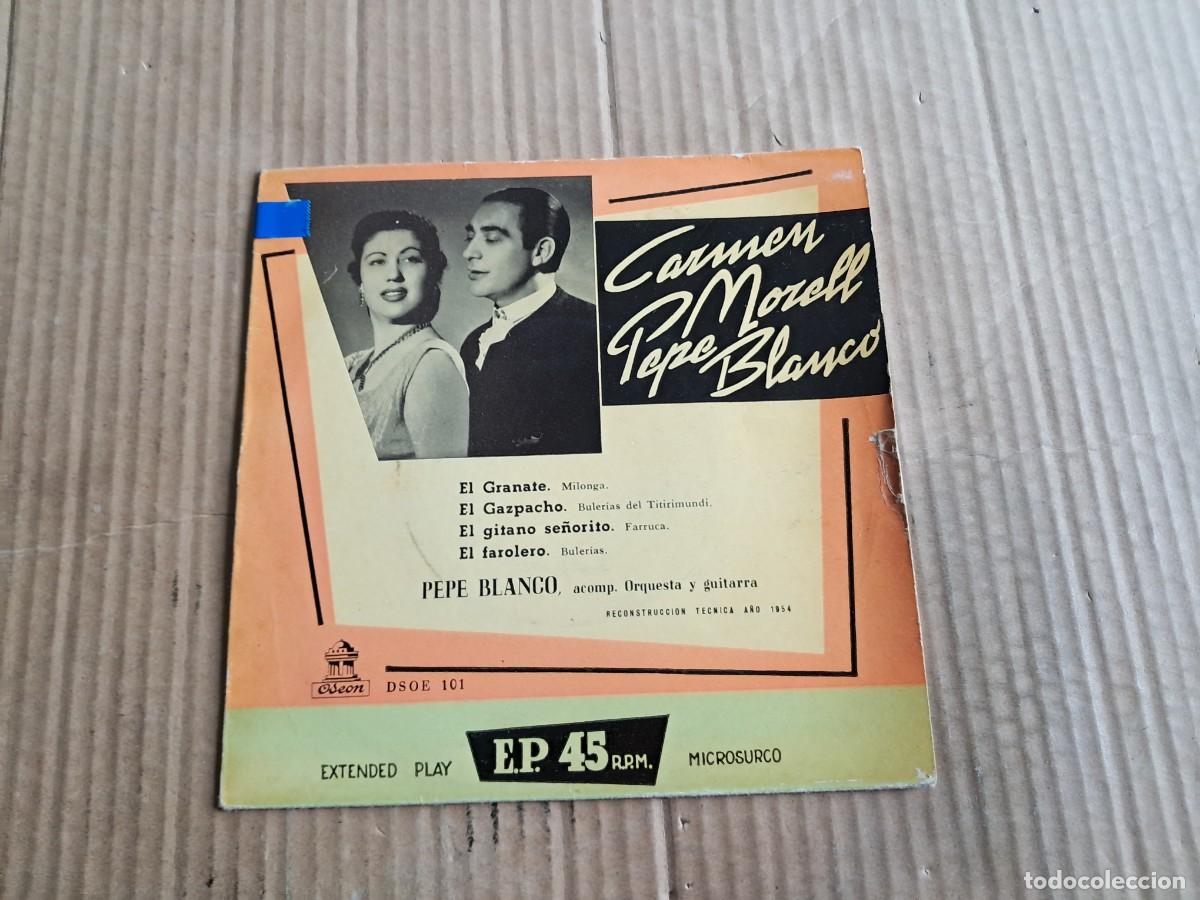 Discos de vinilo: CARMEN MORELL & PEPE BLANCO - EL GRANATE EP 4 TEMAS - Foto 1