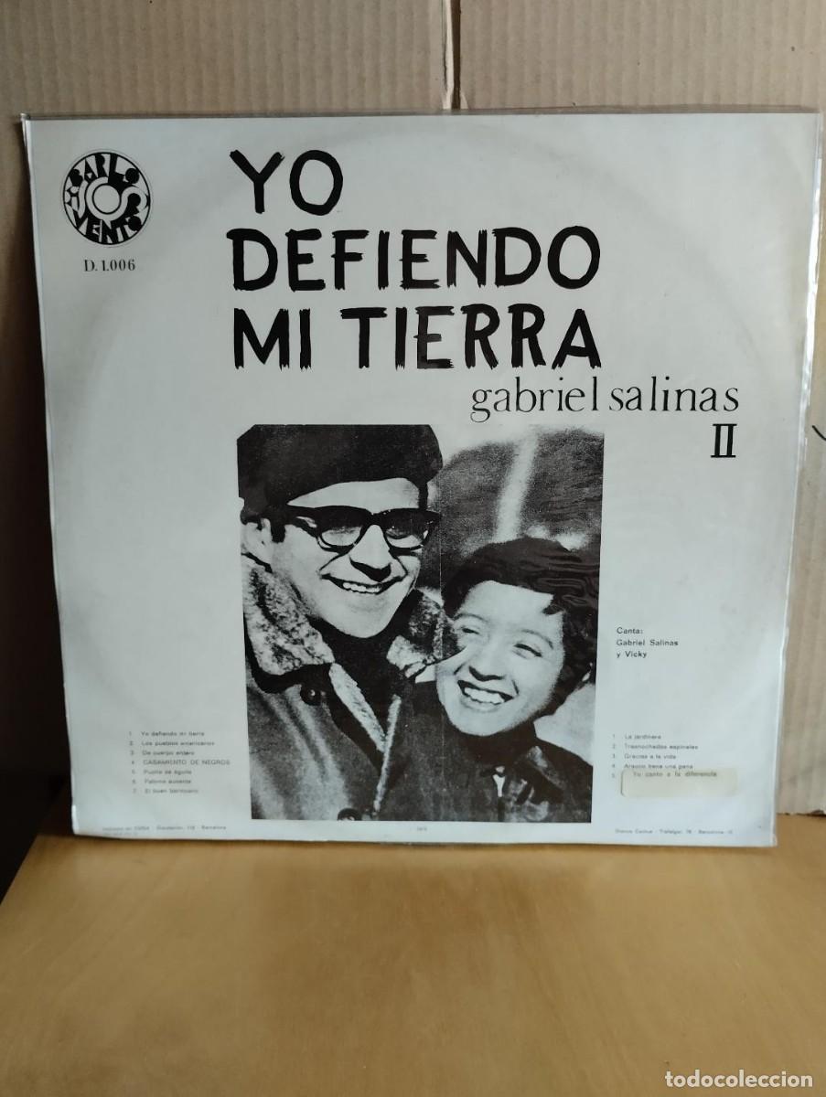 Discos de vinilo: GABRIEL SALINAS ----- YO DEFIENDO A MI TIERRA - Foto 2