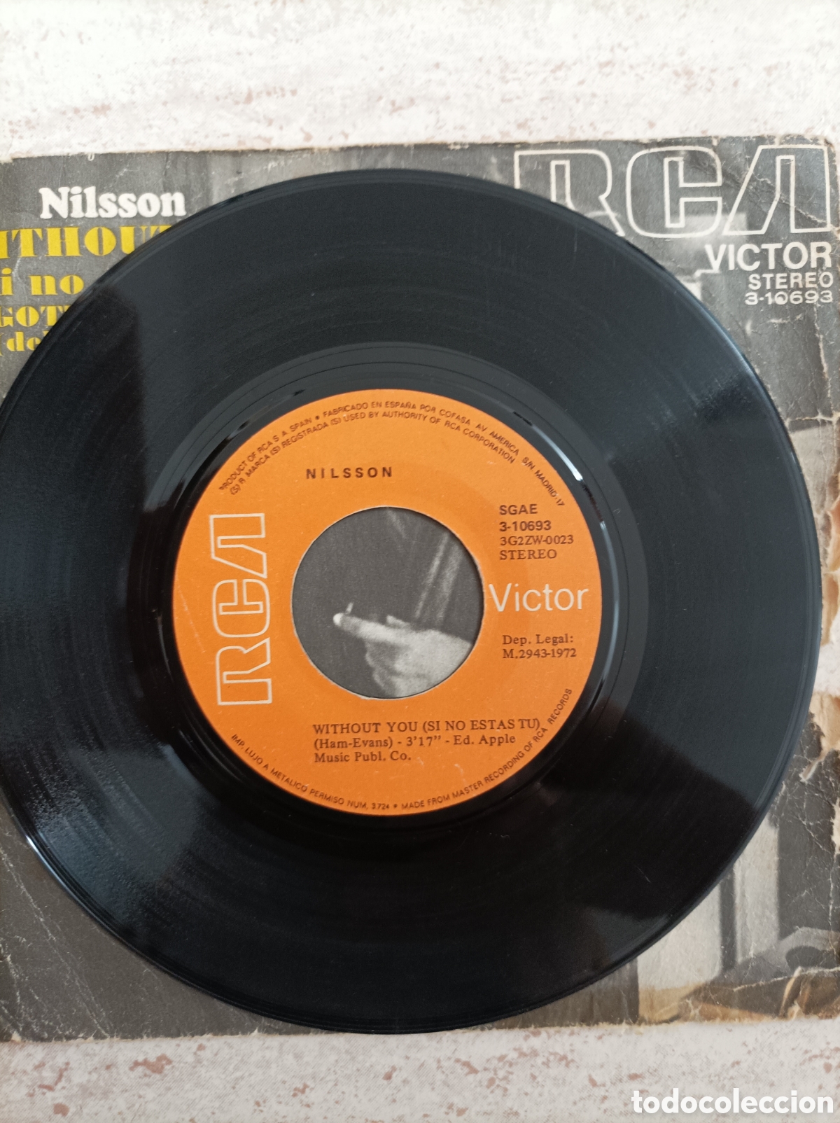 Discos de vinilo: NILSSON - WITHOUT YOU - SINGLE - VG / F - Foto 2