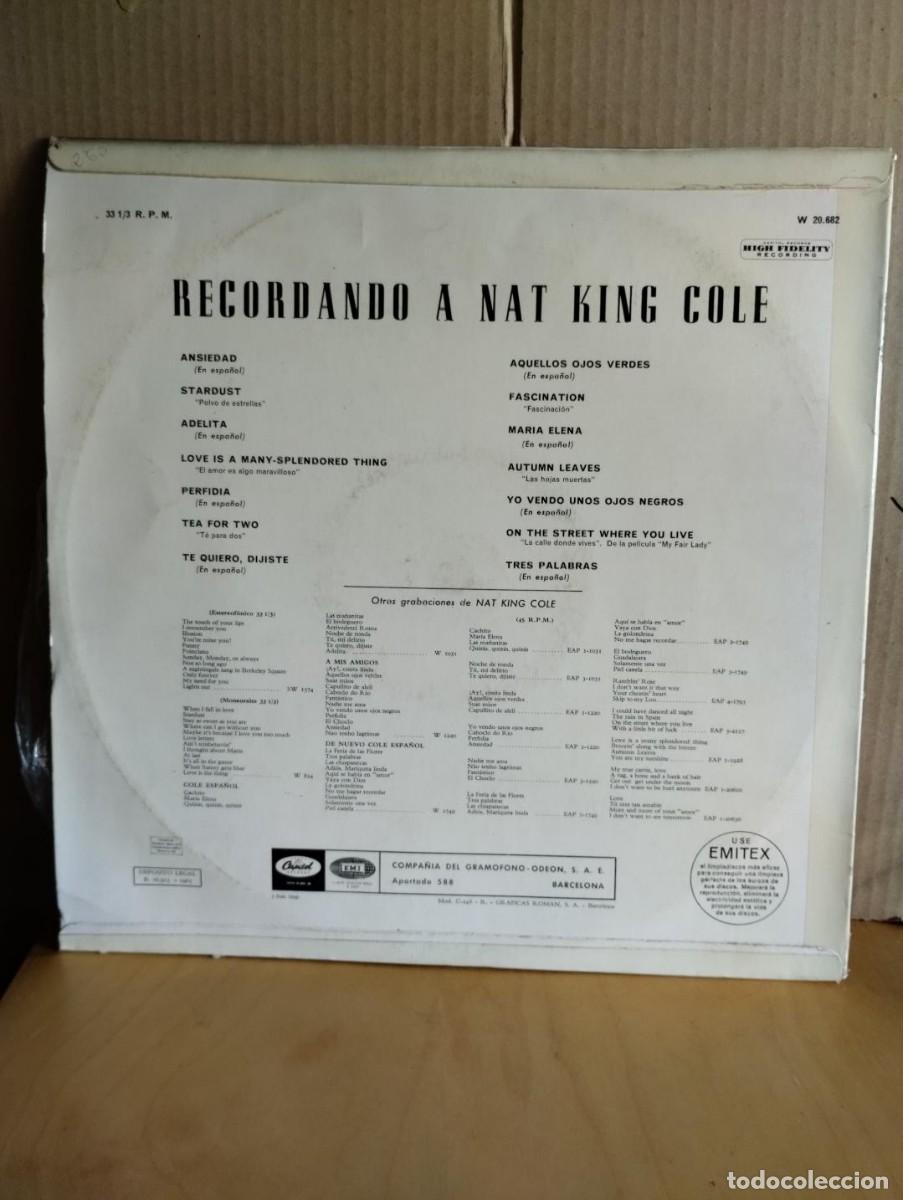Discos de vinilo: NAT KING COLE ---- RECORDANDO A - Foto 2