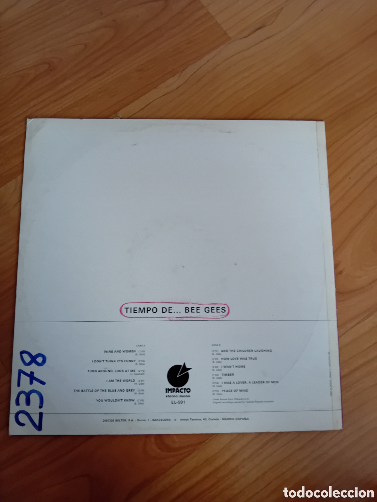 Discos de vinilo: BEE GEES. TIEMPO DE BEE GEES - Foto 2