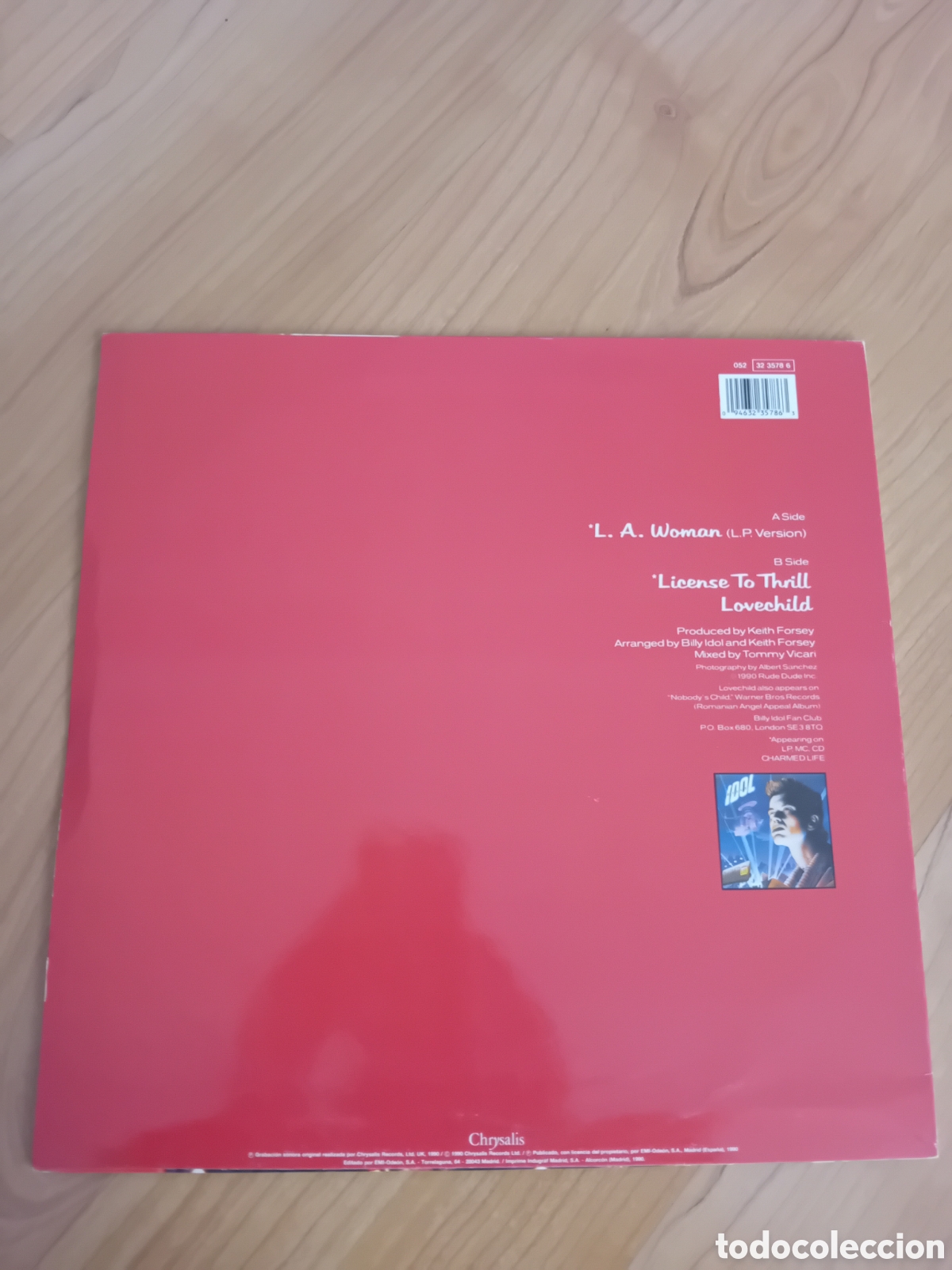 Discos de vinilo: BILLY IDOL. L.A. WOMAN - Foto 2