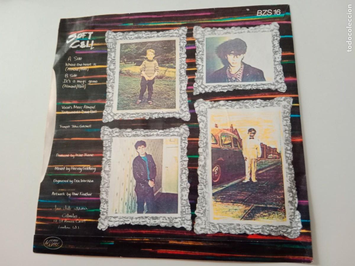 Discos de vinilo: SINGLE SOFT CELL - WHERE THE HEART IS - Foto 2
