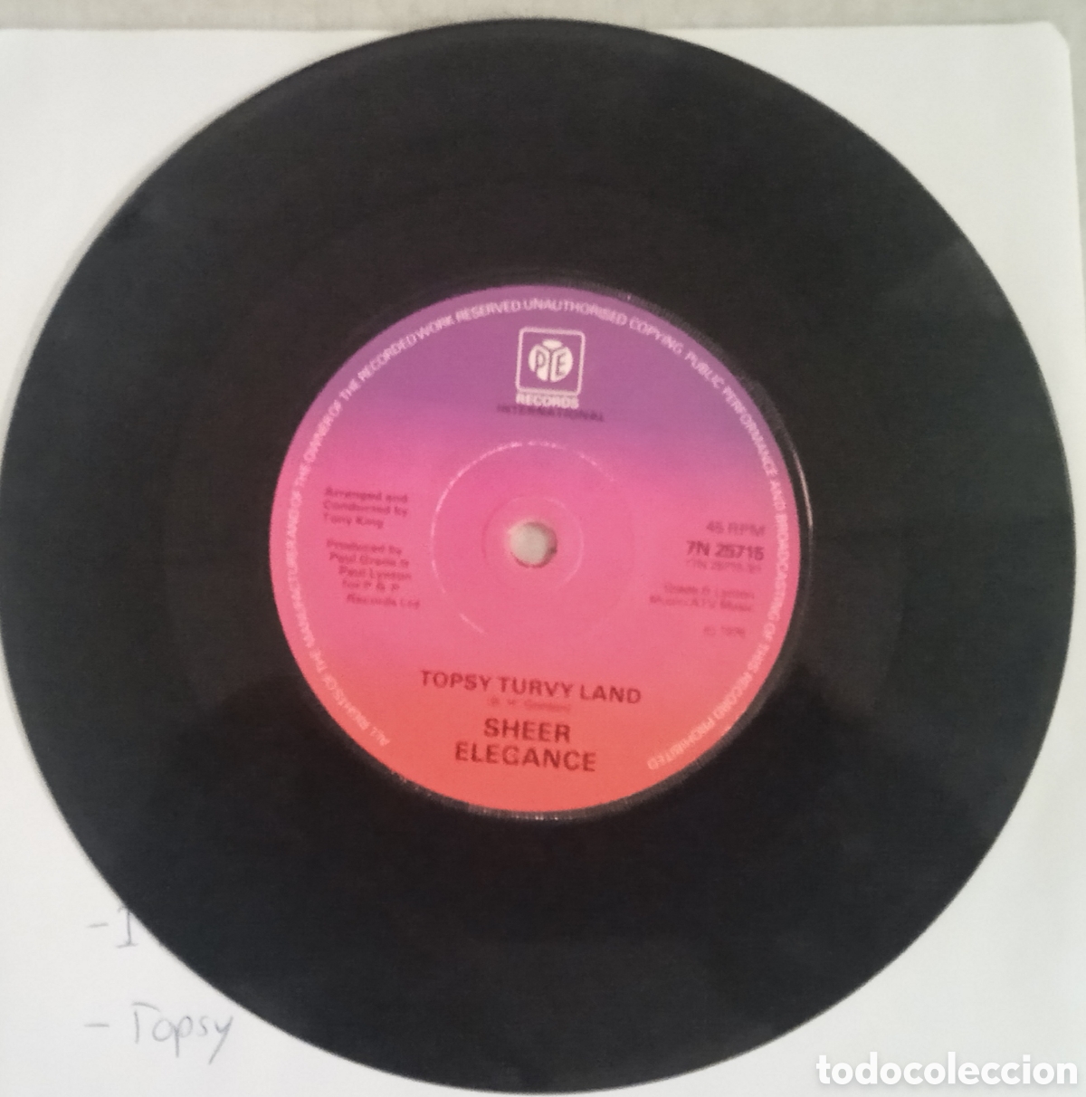 Discos de vinilo: SHEER ELEGANCE - Its temptation (1976) disco vinilo - Foto 2