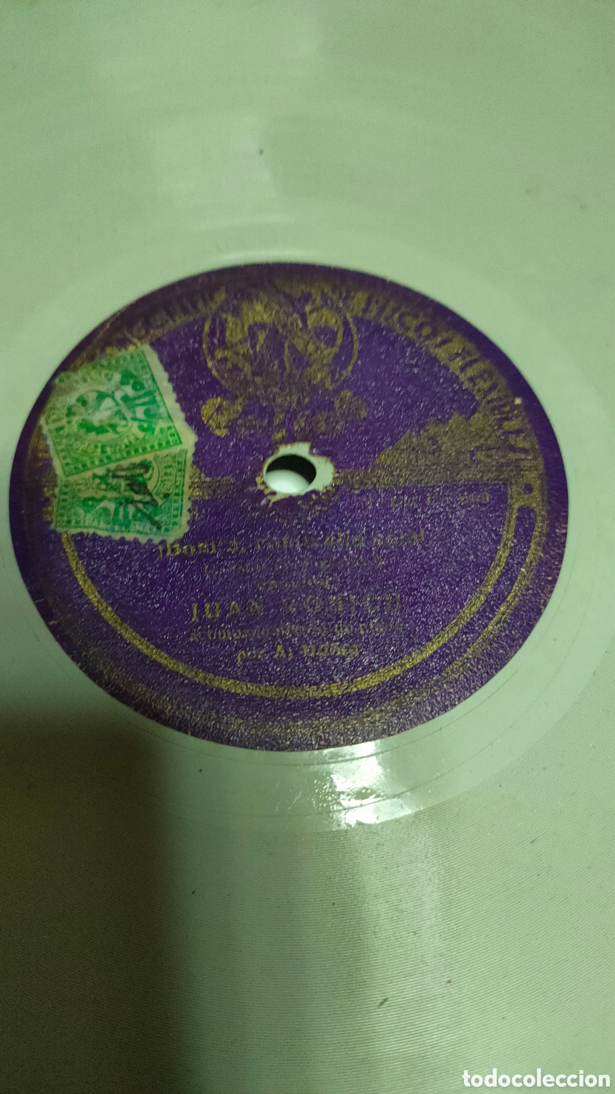 Discos de vinilo: Disco de celuloide blanco opaco flexible. Cabecita loca. - Foto 3