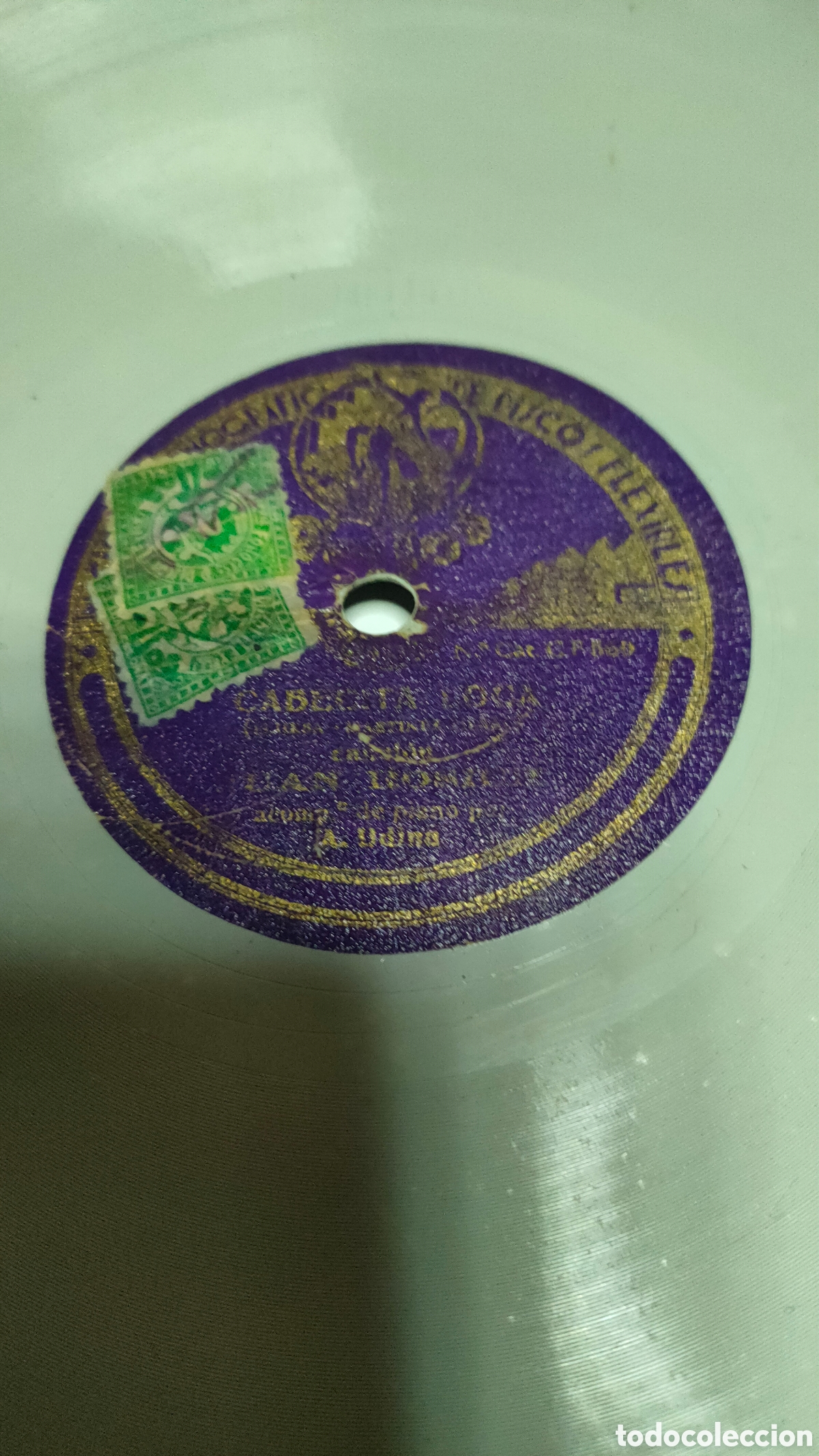 Discos de vinilo: Disco de celuloide blanco opaco flexible. Cabecita loca. - Foto 4