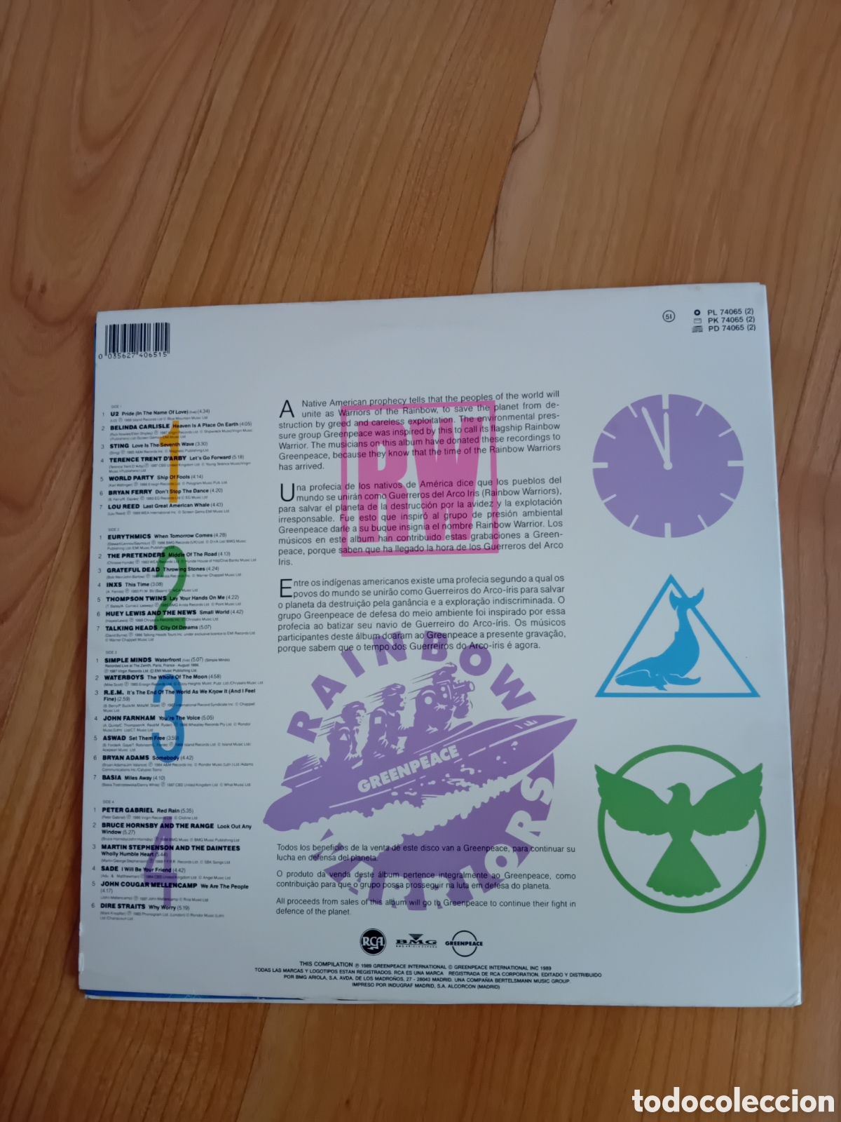 Discos de vinilo: GREENPEACE. RAINBOW WARRIORS. DOBLE LP - Foto 2