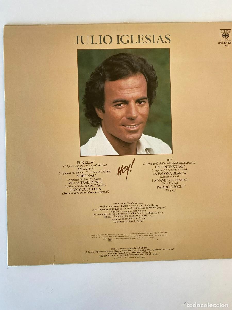 Discos de vinilo: JULIO IGLESIAS HEY LP - Foto 2