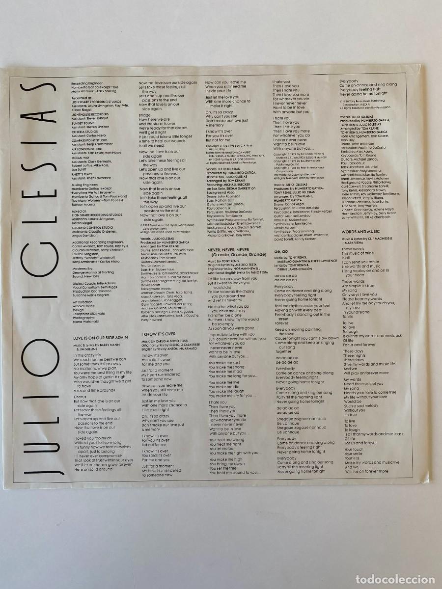 Discos de vinilo: JULIO IGLESIAS NON STOP - Foto 3