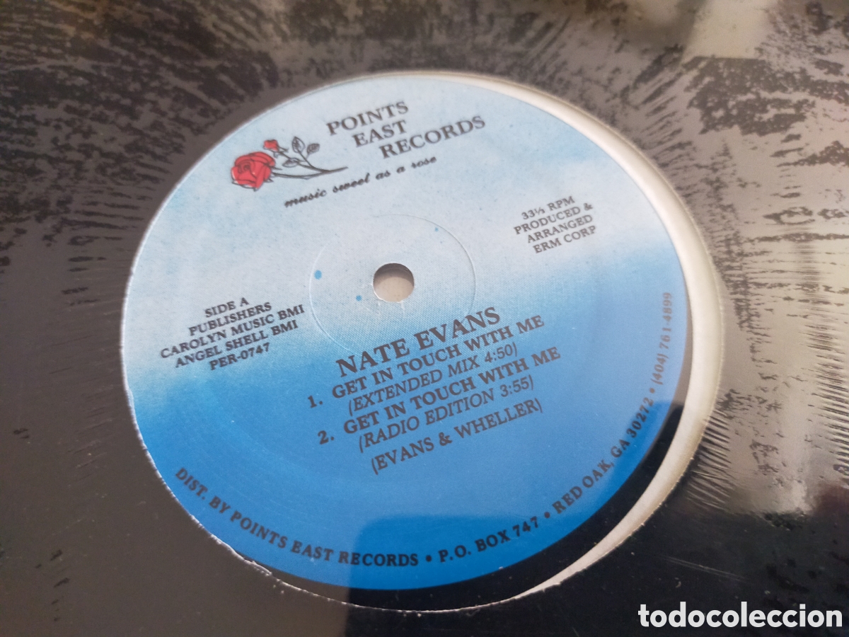 Discos de vinilo: Nate evans maxi get in touch with me u.s.a. 1984 - Foto 1