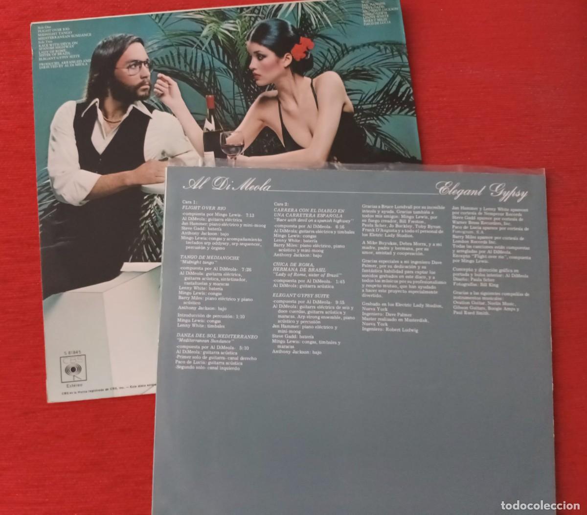 Discos de vinilo: AL DI MEOLA - ELEGANT GYPSY - LP - Foto 3