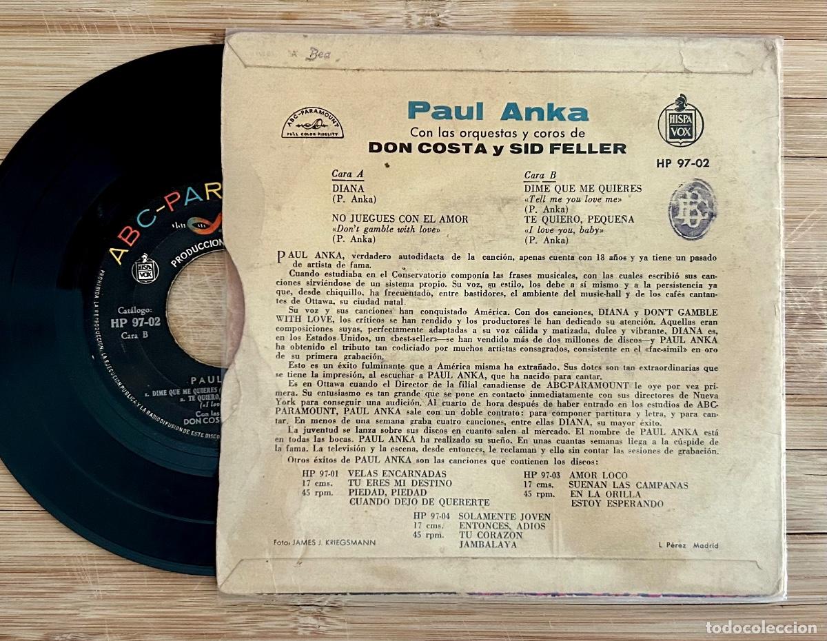 Discos de vinilo: Paul Anka - Don Costa - Foto 2