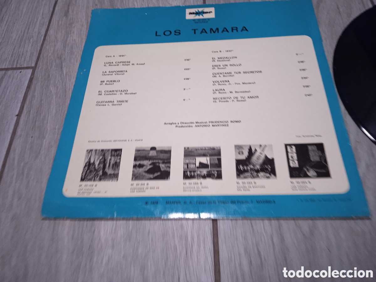 Discos de vinilo: TAMARA - TAMARA - SPAIN - MARFER - L _ - Foto 2
