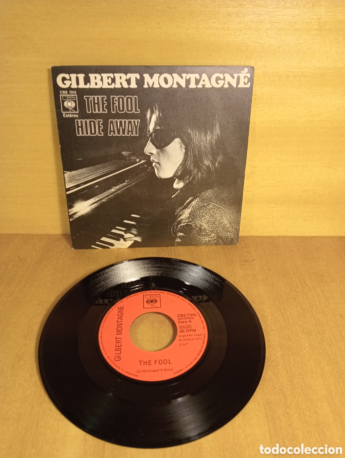 Discos de vinilo: Gilbert Montagne. The fool. Hide away. - Foto 1