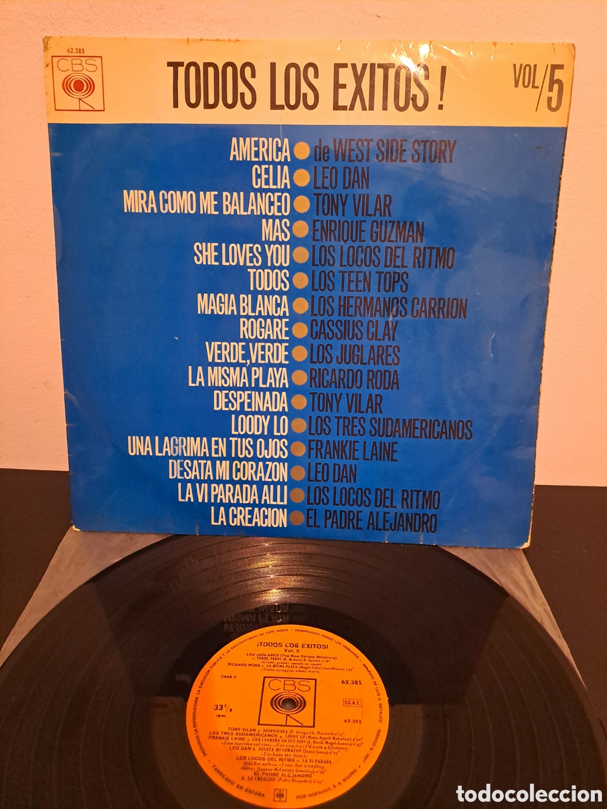 Discos de vinilo: Todos Los Exitos! Vol/5 : CBS&nbsp;&lrm;&ndash; 62.385 : Vinyl, LP, Compilation. B.5 - Foto 1