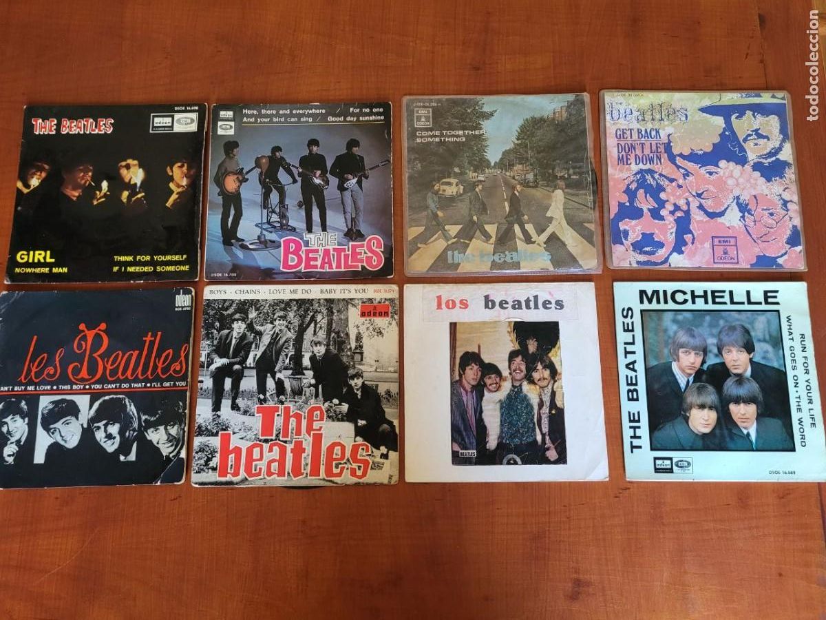 Discos de vinilo: 8 SINGEL DE LOS THE BEATLES - Foto 1