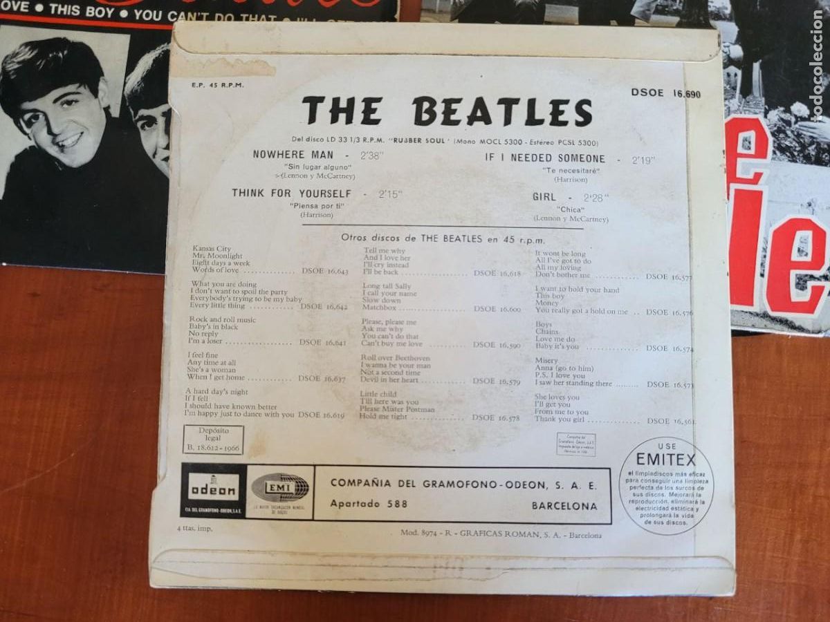 Discos de vinilo: 8 SINGEL DE LOS THE BEATLES - Foto 3