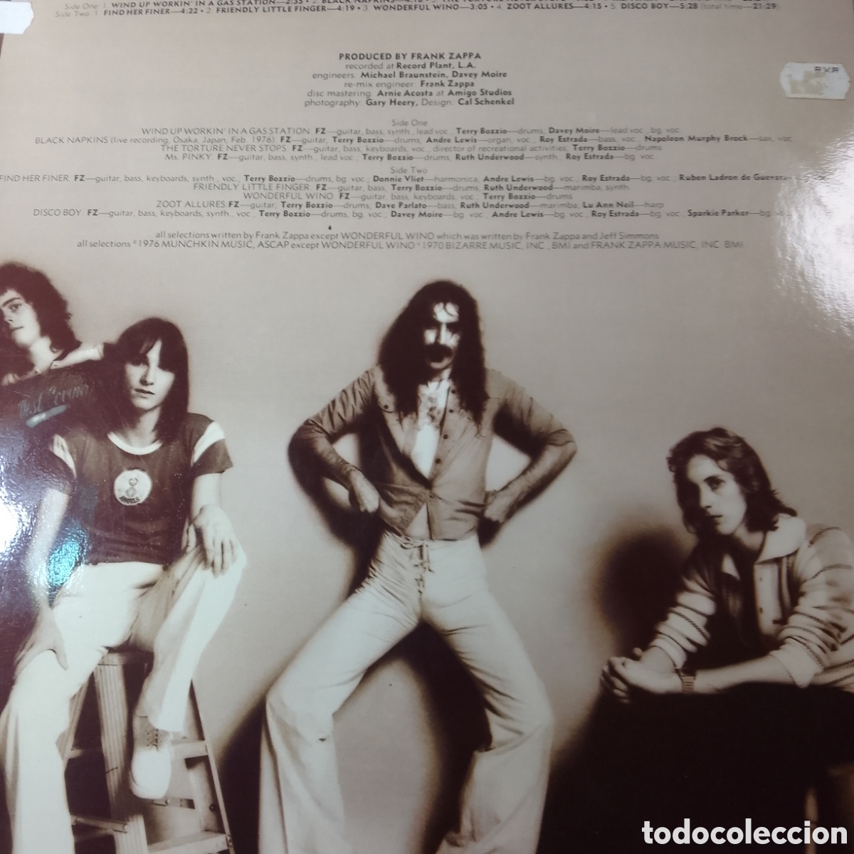 Discos de vinilo: FRANK ZAPPA ZOOT ALLURES - Foto 2